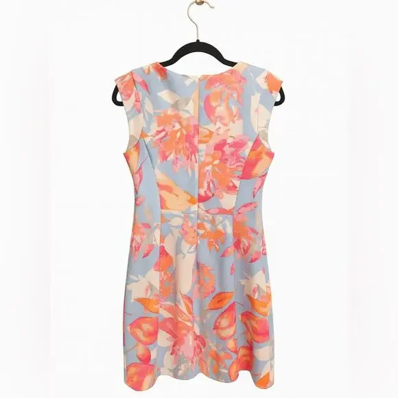 Vince Camuto Multicolor Floral Midi Dress Size: 6 - Picture 3 of 3